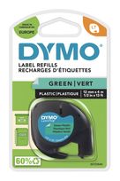 Dymo DYMO Original LetraTag Etikettenband | schwarz auf grün | 12 mm x 4 m | selbstklebendes Kunststoffetiketten | für LetraTag-Beschriftungsgerät f&uuml;r 10,95 Euro