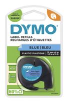 Dymo DYMO Original LetraTag Etikettenband | schwarz auf blau | 12 mm x 4 m | selbstklebendes Kunststoffetiketten | für LetraTag-Beschriftungsgerät f&uuml;r 10,95 Euro