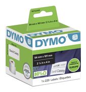 Dymo DYMO Orignal LabelWriter Versandetiketten/-Namensschilder (Groß) | 54 mm x 101 mm | Rolle mit 220 leicht ablösbaren Etiketten | selbstklebend | für LabelWriter Etikettendrucker & Beschriftungsgerät f&uuml;r 27,46 Euro