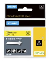 Dymo DYMO Rhino Industrie Nylonetiketten | flexibel | 19 mm x 3,5 m | schwarz auf gelb | selbstklebendes Schriftband | für DYMO Rhino und LabelManager Beschriftungsgerät f&uuml;r 25,57 Euro