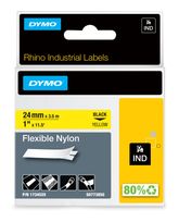 Dymo DYMO Rhino Industrie Nylonetiketten | flexibel | 24 mm x 3,5 m | schwarz auf gelbe | selbstklebendes Schriftband | fur DYMO Rhino und LabelManager Beschriftungsgerät f&uuml;r 27,36 Euro