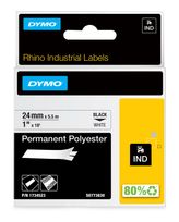 Dymo DYMO Rhino Industrie Permanente Polyesteretiketten | 24 mm x 5,5 m | Schwarz auf Weiß | selbstklebendes Schriftband | für DYMO Rhino und LabelManager Beschriftungsgerät f&uuml;r 27,36 Euro