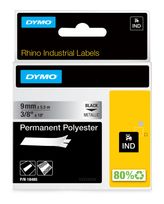 Dymo DYMO Rhino Industrie Permanente Polyesteretiketten | 9 mm x 5,5 m | Schwarz auf Metallic | selbstklebendes Schriftband | für DYMO Rhino und LabelManager Beschriftungsgerät f&uuml;r 19,98 Euro