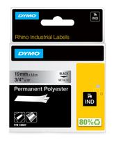 Dymo DYMO Rhino Industrie Permanente Polyesteretiketten | 6 mm x 5,5 m | Schwarz auf Metallic | selbstklebendes Schriftband | für DYMO Rhino und LabelManager Beschriftungsgerät f&uuml;r 23,07 Euro