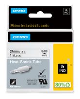 Dymo DYMO Rhino Industrie Schrumpfschlauch-Kabeletiketten | 24 mm x 1,5 m | schwarze Schrift auf weißem Untergrund | selbstklebend f&uuml;r 44,97 Euro