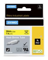 Dymo DYMO Rhino Industrie Schrumpfschlauch-Kabeletiketten | 24 mm1,5 m | Schwarz auf gelb | für DYMO Rhino Beschriftungsgerät f&uuml;r 44,97 Euro
