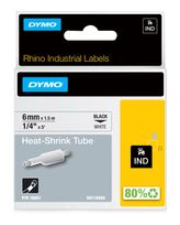 Dymo DYMO Rhino Industrie Schrumpfschlauch-Kabeletiketten | 6 mm1,5 m | Schwarz auf weiß | für DYMO Rhino Beschriftungsgerät f&uuml;r 33,07 Euro
