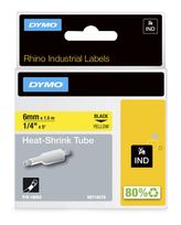 Dymo DYMO Rhino Industrie Schrumpfschlauch-Kabeletiketten | 6 mm1,5 m | Schwarz auf gelb | für DYMO Rhino Beschriftungsgerät f&uuml;r 33,07 Euro