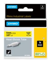 Dymo DYMO Rhino Industrie Schrumpfschlauch-Kabeletiketten | 9 mm1,5 m | Schwarz auf gelb | für DYMO Rhino Beschriftungsgerät f&uuml;r 34,38 Euro