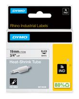 Dymo DYMO Rhino Industrie Schrumpfschlauch-Kabeletiketten | 19 mm x 1,5 m | schwarze Schrift auf weißem Untergrund | selbstklebend f&uuml;r 39,85 Euro