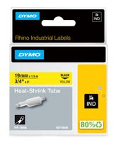 Dymo DYMO Rhino Industrie Schrumpfschlauch-Kabeletiketten | 19 mm x 1,5 m | Schwarz auf gelb | für DYMO Rhino Beschriftungsgerät f&uuml;r 39,85 Euro