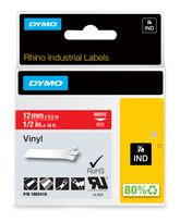 Dymo DYMO Rhino-Industrie-Vinyletiketten | 12 mm x 5,5 m | weiß auf rot | selbstklebendes Schriftband | für DYMO Rhino und LabelManager Beschriftungsgerät f&uuml;r 20,58 Euro