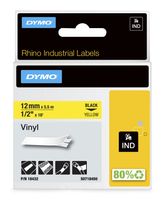 Dymo DYMO Rhino-Industrie-Vinyletiketten | 12 mm x 5,5 m | schwarz auf gelb | selbstklebend | für DYMO Rhino und LabelManager Beschriftungsgerät f&uuml;r 20,58 Euro