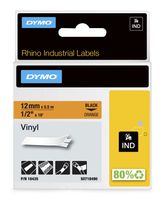 Dymo DYMO Rhino-Industrie-Vinyletiketten | 12 mm x 5,5 m | schwarz auf orange | selbstklebendes Schriftband | für DYMO Rhino und LabelManager Beschriftungsgerät f&uuml;r 20,58 Euro