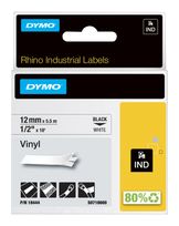 Dymo DYMO Rhino-Industrie-Vinyletiketten | 12 mm x 5,5 m | schwarz auf weiß | selbstklebendes Schriftband | für DYMO Rhino und LabelManager Beschriftungsgerät f&uuml;r 20,58 Euro