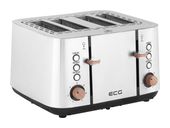 ECG Toaster 1850 W 4 Scheibe(n) 7 Stufen  ST4767 Timber (Schwarz, Edelstahl) f&uuml;r 55,99 Euro