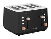 ECG Toaster 1850 W 4 Scheibe(n) 7 Stufen  ST4768 Timber (Schwarz, Edelstahl) f&uuml;r 55,99 Euro