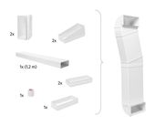 AEG M2CKCF01C Umluft-Installations-Kit bestehend aus 2 Rohrbogen f&uuml;r 175,96 Euro