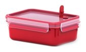 EMSA 1 l Polypropylen (PP), Thermoplastisches Elastomer (TPE)  517773 CLIP&MICRO Frischhaltebehälter 1,0l mikrowellengeeignet (Rot, Transparent) f&uuml;r 6,99 Euro