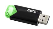 Emtec USB Typ-A Stick 64 GB  B110 Click Easy (Schwarz, Grün) f&uuml;r 12,99 Euro