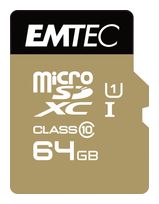Emtec MicroSDXC Speicherkarte 64 GB Klasse 10 ECMSDM64GXC10GP f&uuml;r 14,99 Euro