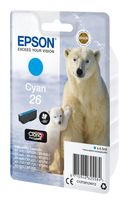 Epson originale Druckerpatronen Cyan 4,5 ml 26 C13T26124012 f&uuml;r 16,99 Euro