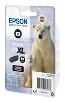 Epson originale Druckerpatronen Foto schwarz 8,7 ml 400 Seiten 26XL C13T26314012 f&uuml;r 28,49 Euro