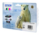 Epson originale Druckerpatronen Schwarz, Cyan, Magenta, Gelb 12,2 ml 9,7 ml 26XL C13T26364010 f&uuml;r 104,96 Euro