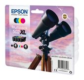 Epson originale Druckerpatronen Schwarz, Cyan, Magenta, Gelb 9,2 ml 6,4 ml 550 Seiten 502XL C13T02W64010 f&uuml;r 97,46 Euro