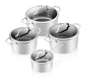 Eta  Honeycomb Geschirrset  rostfreier stahl 8-tlg. Spülmaschinenfest (Edelstahl) f&uuml;r 164,96 Euro