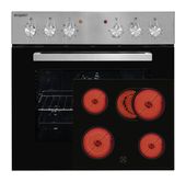 Exquisit Herdset 59 l mit 60 cm Glaskeramik Kochfeld EHE156-2.1 UBZ-Set f&uuml;r 388,00 Euro