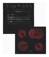 Exquisit Herdset 75 l mit 60 cm Glaskeramik Kochfeld EHE285-HBZ-020 f&uuml;r 439,00 Euro