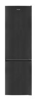 Exquisit 191 l / 71 l Kühl-Gefrierkombi freistehend 168 kWh Jahr  KGC265-70-040D (Schwarz, Edelstahl) f&uuml;r 418,00 Euro