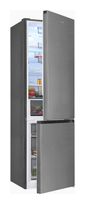 Exquisit 264 l / 113 l Kühl-Gefrierkombi freistehend NoFrost 68 kWh Jahr  KGC380-115-NF-040C (Edelstahl) f&uuml;r 658,00 Euro