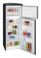 Exquisit 162 l / 44 l Kühl-Gefrierkombi freistehend 179,95 kWh Jahr  RKGC270-45-H-160E (Schwarz) f&uuml;r 465,00 Euro