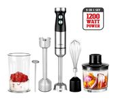 Gastroback Stabmixer 1200 W 20 Stufen  40972 Design Power Stabmixer Set 5-in-1 (Schwarz, Edelstahl) f&uuml;r 63,96 Euro