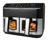 Gastroback Doppelkammer Heißluftfritteuse 9 l 2900 W  42586 Duo Family (Schwarz/Edelstahl) f&uuml;r 138,96 Euro