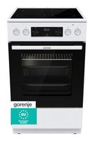 Gorenje Freistehender Herd Elektro groß AquaClean mit Glaskeramik Kochfeld GECS5C60WPA f&uuml;r 485,00 Euro