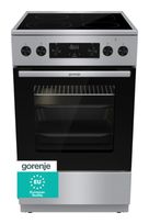 Gorenje Freistehender Herd Elektro groß AquaClean AutoClean mit Glaskeramik Kochfeld GECS5C70XPA f&uuml;r 507,00 Euro