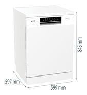 Gorenje 60 cm Geschirrspüler freistehend Leise 14 Maßgedecke aquaStop Funktion Auto Open GS642D90W f&uuml;r 429,00 Euro
