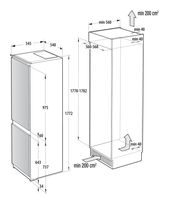 Gorenje 176 l / 76 l Einbau Kühl-/Gefrierkombination 188 kWh NoFrost NRKI517D61WF f&uuml;r 703,00 Euro