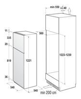 Gorenje 135 l / 35 l Einbau Kühl-/Gefrierkombination 175 kWh RFI512E21 f&uuml;r 414,00 Euro