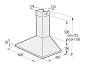 Gorenje Abluft/Umluft Dunstabzugshaube/Esse Wand 60 cm (Edelstahl) WHC629E4X-DE f&uuml;r 190,96 Euro
