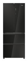 Haier Side-by-Side Kühl-/ Gefrierkombination 262 l / 140 l 287 kWh NoFrost 1775 mm x 700 mm  HFR3718ENGB (Schwarz) f&uuml;r 799,00 Euro