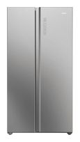 Haier Side-by-Side Kühl-/ Gefrierkombination 391 l / 220 l 143 kWh NoFrost 1775 mm x 726 mm  HSW79F18ANMM (Platin, Edelstahl) f&uuml;r 1.338,00 Euro