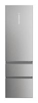 Haier 289 l / 125 l Kühl-Gefrierkombi freistehend NoFrost 120 kWh Jahr  HTW7620ANMG (Edelstahl) f&uuml;r 1.024,00 Euro