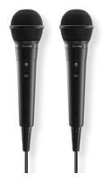 Hama kabelgebunden Karaoke-Mikrofon 3,5 mm (1/8")  046002 Karaoke 2er-Set (Schwarz) f&uuml;r 20,96 Euro
