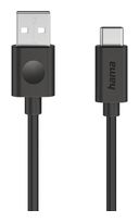 Hama 0,48 Gbit/s Stecker USB A auf USB C bis 60 W 1,2 m  086447 (Schwarz) f&uuml;r 7,99 Euro