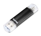 Hama USB Type-A / Micro-USB Stick 64 GB  124000 Laeta Twin (Schwarz) f&uuml;r 15,96 Euro