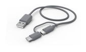 Hama Stecker USB A auf Micro-USB A 1 m  187224 (Grau) f&uuml;r 7,69 Euro